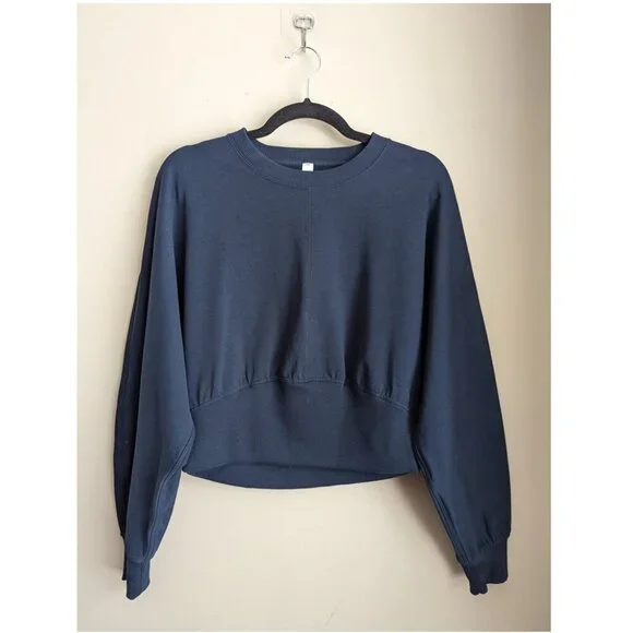 Modal Fleece Ribbed-Waist Pullover - Picture 3 of 7